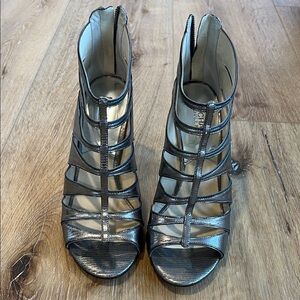 Michael Kors Metallic Strappy Heels